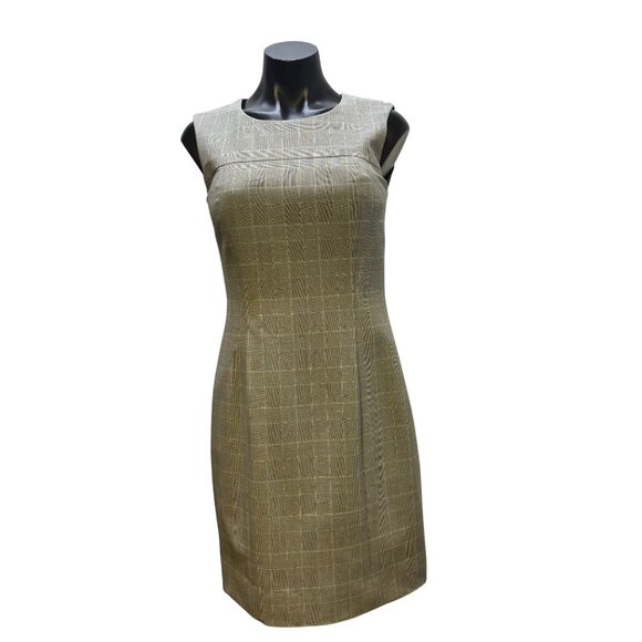 Elegant Brooks Brothers Dress Plaid Sleeveless Gray 2 - Picture 1 of 5